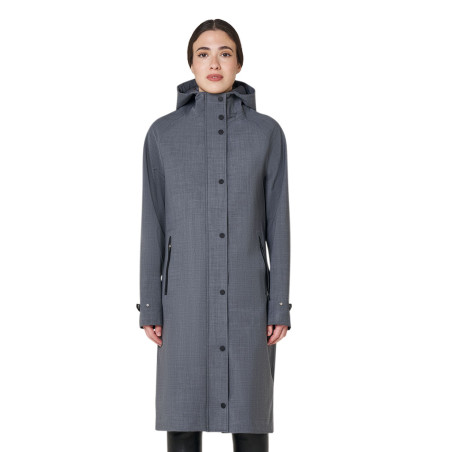 Veste Softshell femme long en mélange de laine avec ouverture arrière Equestro