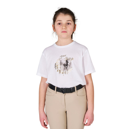 T-shirt fille Born To Be Wild en coton Equestro