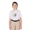 T-shirt fille Born To Be Wild en coton Equestro - Blanc