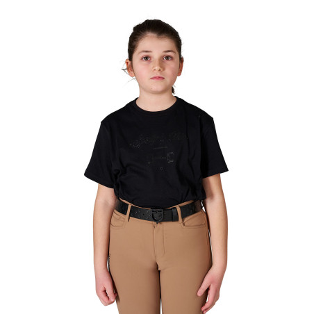T-shirt fille Sporty & Chic en coton Equestro