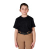 T-shirt fille Sporty & Chic en coton Equestro - Noir