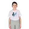 T-shirt enfant en coton respirant Equestro - Blanc