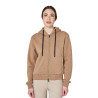 Sweat à capuche femme monogramme Equestro - Marron tabac