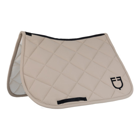 Tapis de selle de saut avec matelassage en losanges et logo brodé Equestro