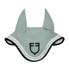 Bonnet Double Stripes en tissu technique Equestro - Gris ardoise / noir