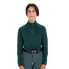 Sous-vêtement technique unisexe pour enfants Equestro - Vert sapin / noir