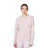 Sweatshirt femme col rond en polaire Equestro - Violet feutré