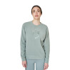 Sweatshirt femme col rond en polaire Equestro - Gris ardoise