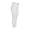 Leggings femme taille haute avec passants et strass Equestro - Blanc