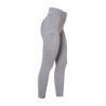 Leggings femme taille haute avec passants et strass Equestro - Gris givré