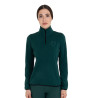 Sweat-shirt femme à col montant en polaire avec zip 3/4 Equestro - Bosquet de pins