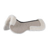 Amortisseur en tissu technique et mouton avec matelassage en cubes Equestro - Cobblestone / blanc antique
