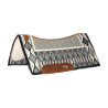 Tapis de selle profilé avec couverture en laine 34x36 Platinum Pro - Gris / gris foncé / blanc