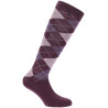 Chaussettes Equithème Argyle femme - Lilas / mauve