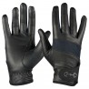 Gants cuir et mesh femme Horze - Noir
