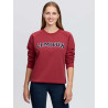 Sweat-shirt LeMieux col rond style Varsity Vida femme - Russet