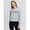Sweat-shirt LeMieux col rond style Varsity Vida femme - Gris marl