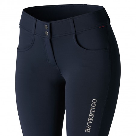 Pantalon d'équitation basanes silicone Meghan femme B Vertigo Bleu marine foncé