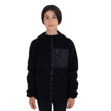 Sweat à capuche zippé en polaire teddy unisexe pour enfants Equestro