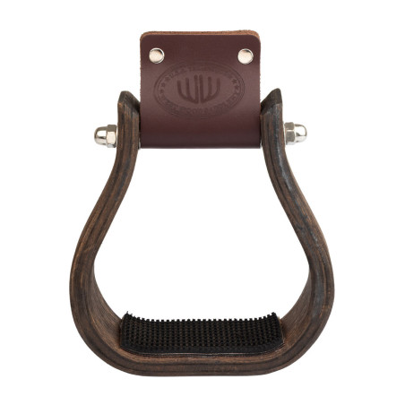 Étrier western en bois avec semelle antidérapante en caoutchouc Westwood