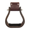 Étrier western en bois avec semelle antidérapante en caoutchouc Westwood - Marron foncé