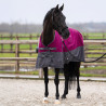 Couverture de paddock Imperial Riding Limited Summer avec couvre-cou - Framboise / gris