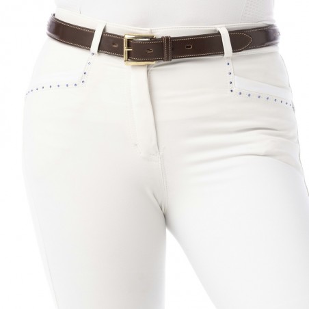 Pantalon Equithème Safir Blanc / bleu