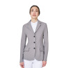 Veste de concours femme Equestro avec logo embossé - Gris givré