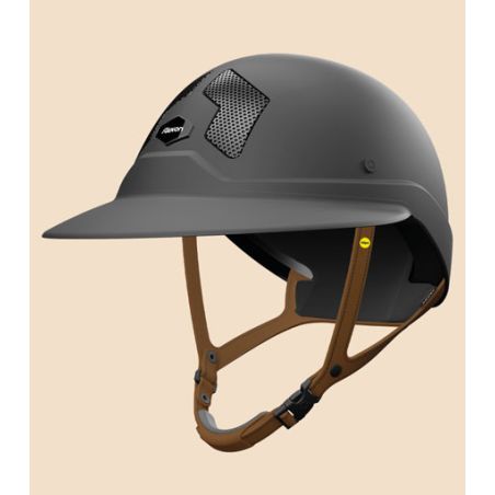 Casque Mips Flex-on Armet noir visière Angel Dark jugulaire marron