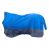 Couverture highneck HKM Glasgow 1200D 100g - Bleu cobalt / gris