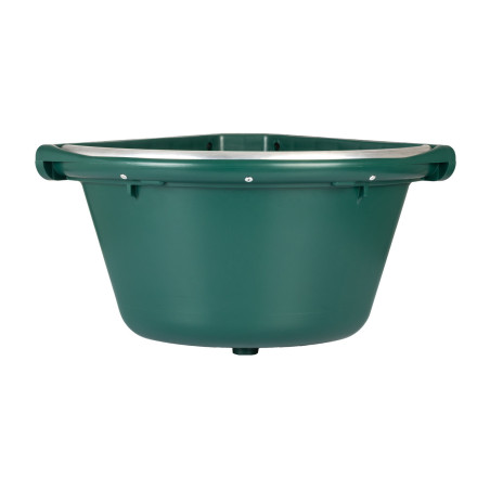Mangeoire d’angle avec bord métallique et deux supports muraux Capacité 16 litres AmaHorse