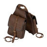 Sacoches de selle western en cuir Pool's - Marron foncé