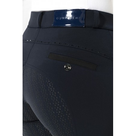 Pantalon Equithème Safir fond silicone Marine / noir