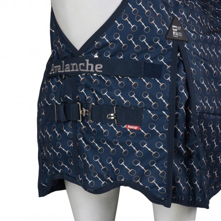 Couverture de pluie Horze Avalanche Pro doublée polaire Dress blue / bronze