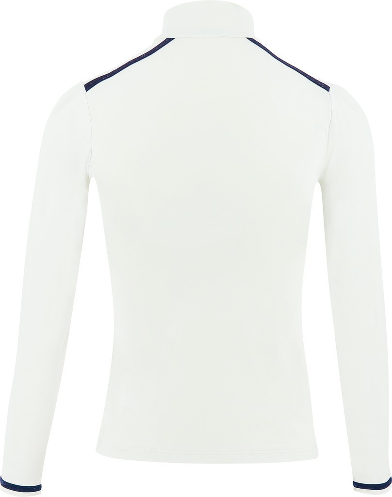 Polo de concours Pénélope Bruges manches longues Blanc / galon bleu blanc rouge