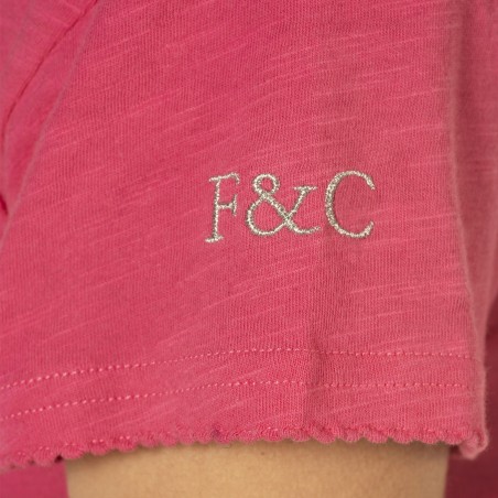 T-shirt femme Rafaela Flags & Cup Fuchsia