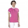 Polo Clorinda femme manches courtes Flags & Cup - Fuchsia