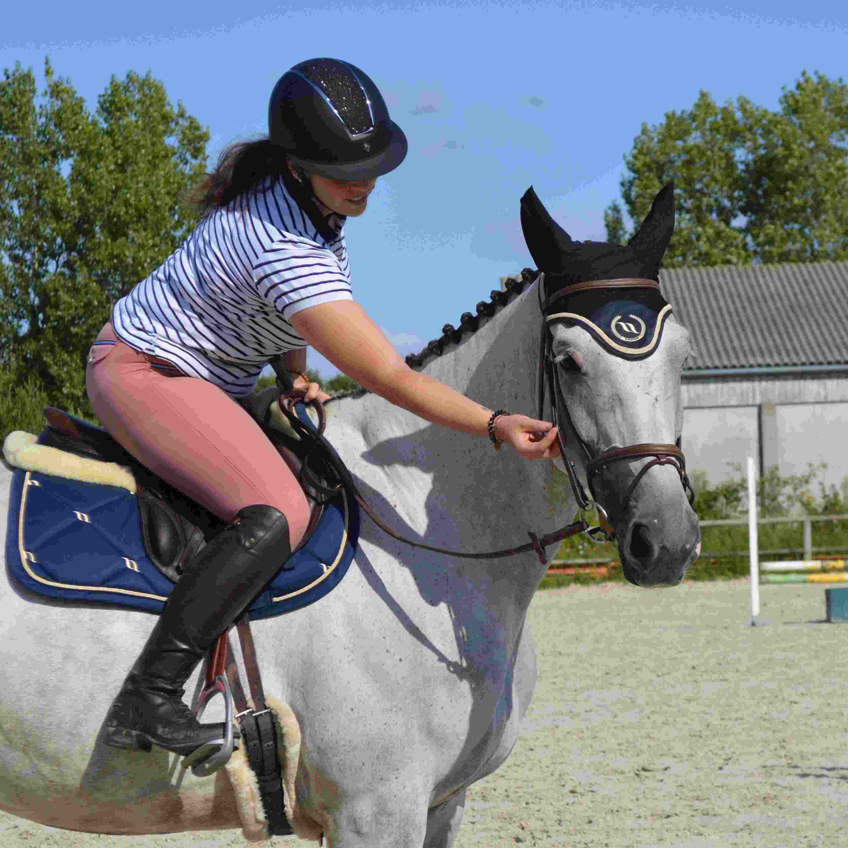 Tapis de Selle CSO Night Collection Back On Track Bleu noble