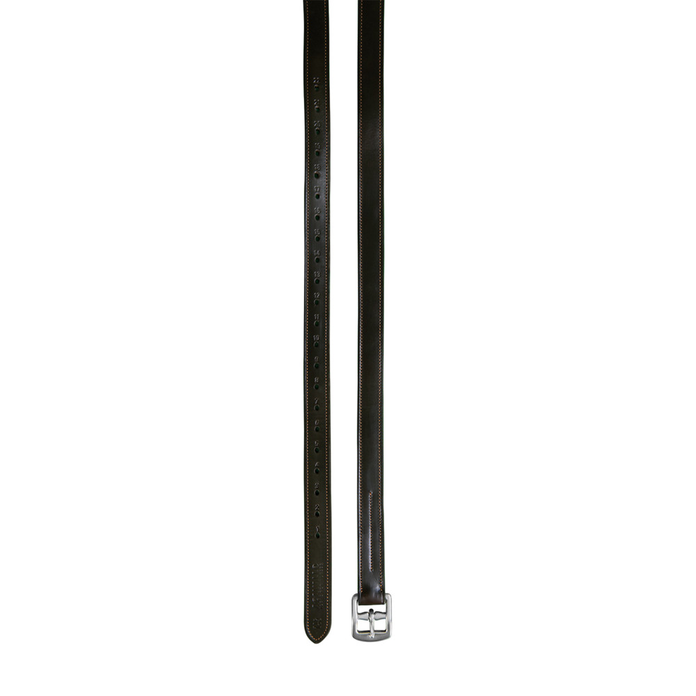 Sangles D’Étrier Acavallo Cuir De Veau + Nylon Renforcé – Noir 145 Cm – Qualité Équestre Premium