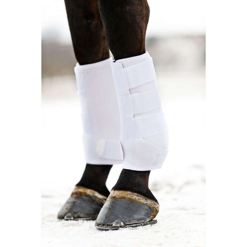 Cloches De Protection Pour Chevaux En Caoutchouc - Paire Rose Taille M - Fermeture Scratch