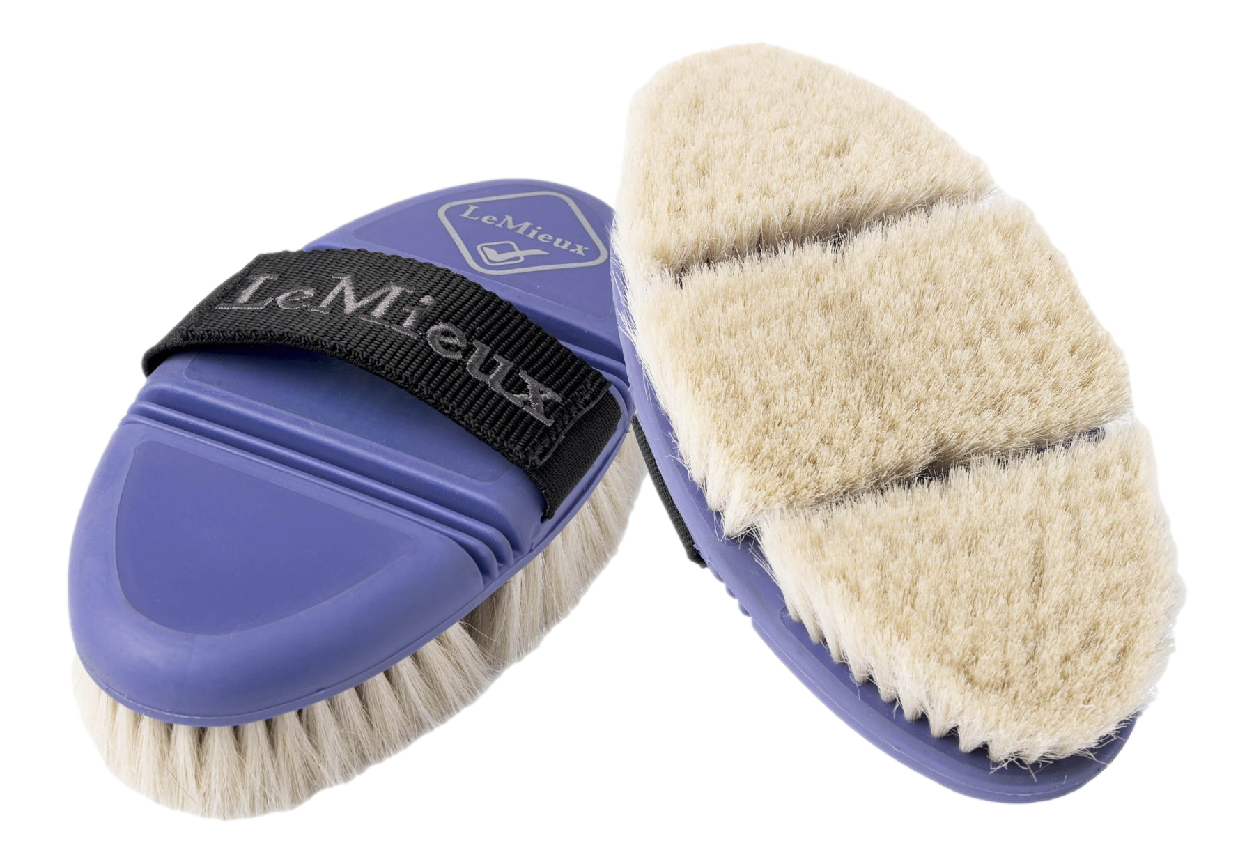 Brosse douce poils de chèvre Flexi LeMieux Bluebell Bleu Brosse douce poils de chèvre Flexi LeMieux Bluebell Bleu