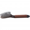 Brosse à crins poignée cuir Maddox Horze - Marron foncé
