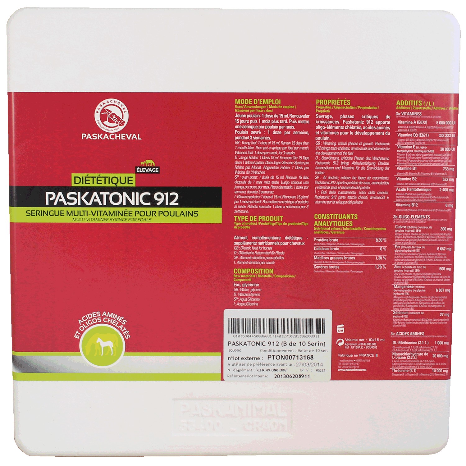 Paskatonic 912 seringue Paskatonic 912 seringue