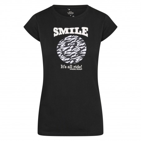T-shirt Imperial Riding Smiley Zebra Noir