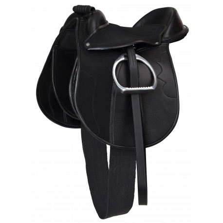 Lemieux Selle Toy Pony - Noir - Cuir Finement grainé - Convient aux Enfants à partir de 8 Ans