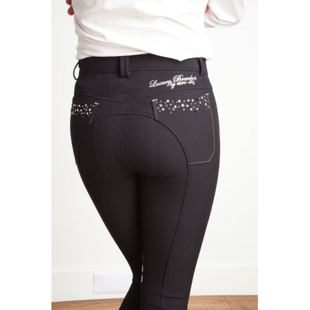 Pantalon d'equitation Laura de Luxe GripTec femme Euro-Star Noir