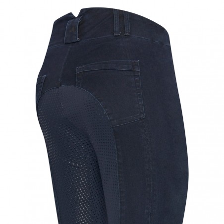 Pantalon d'équitation Euro-Star Slim Shape Denim FullGrip Dark blue denim