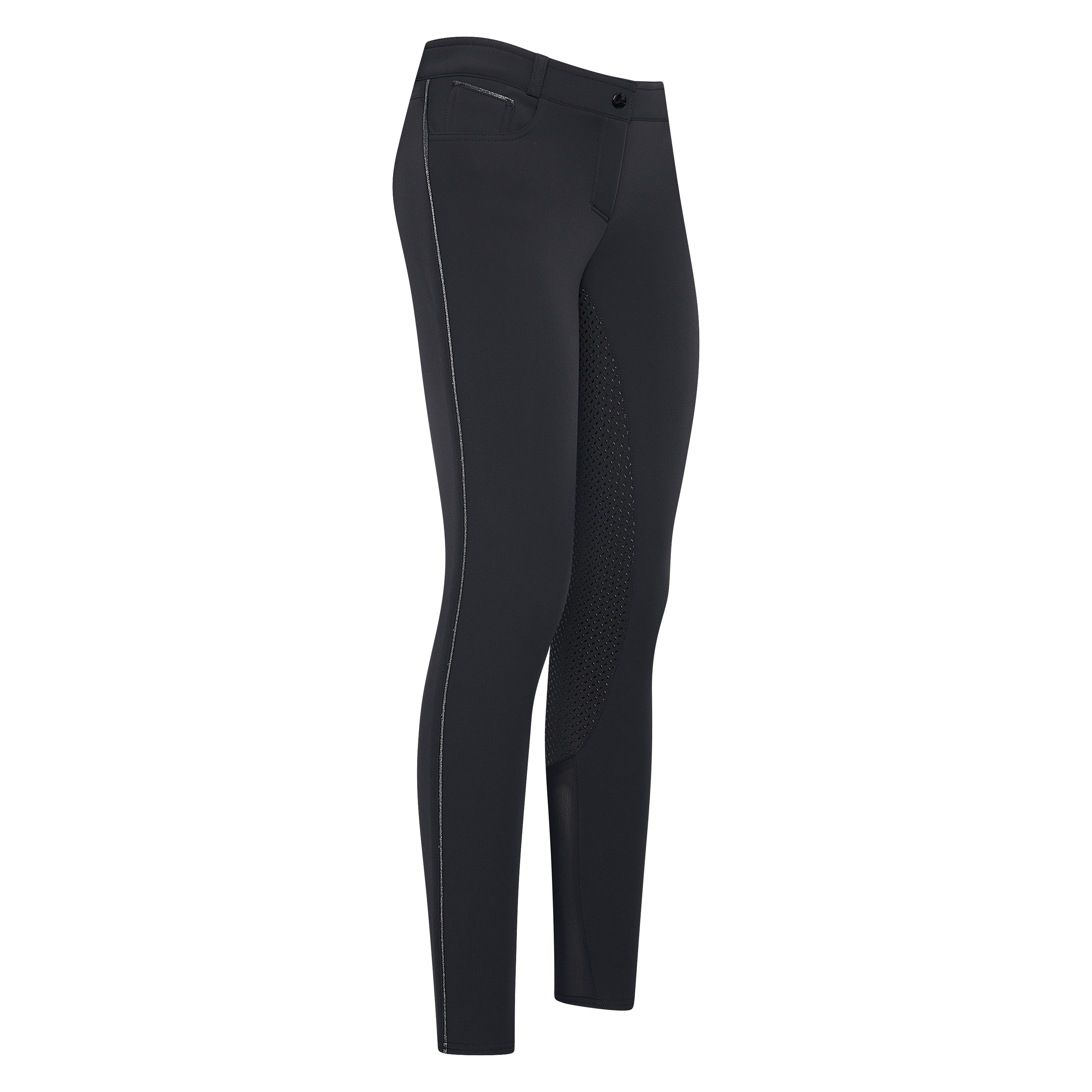 Pantalon d'équitation Euro-Star Indigo Diam. Softshell FullGrip Noir