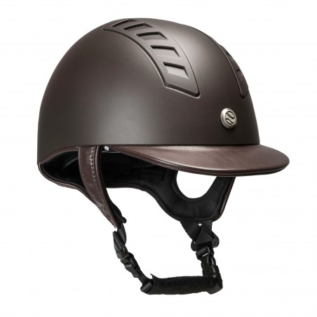 Casque EQ3 Back on Track lisse Marron