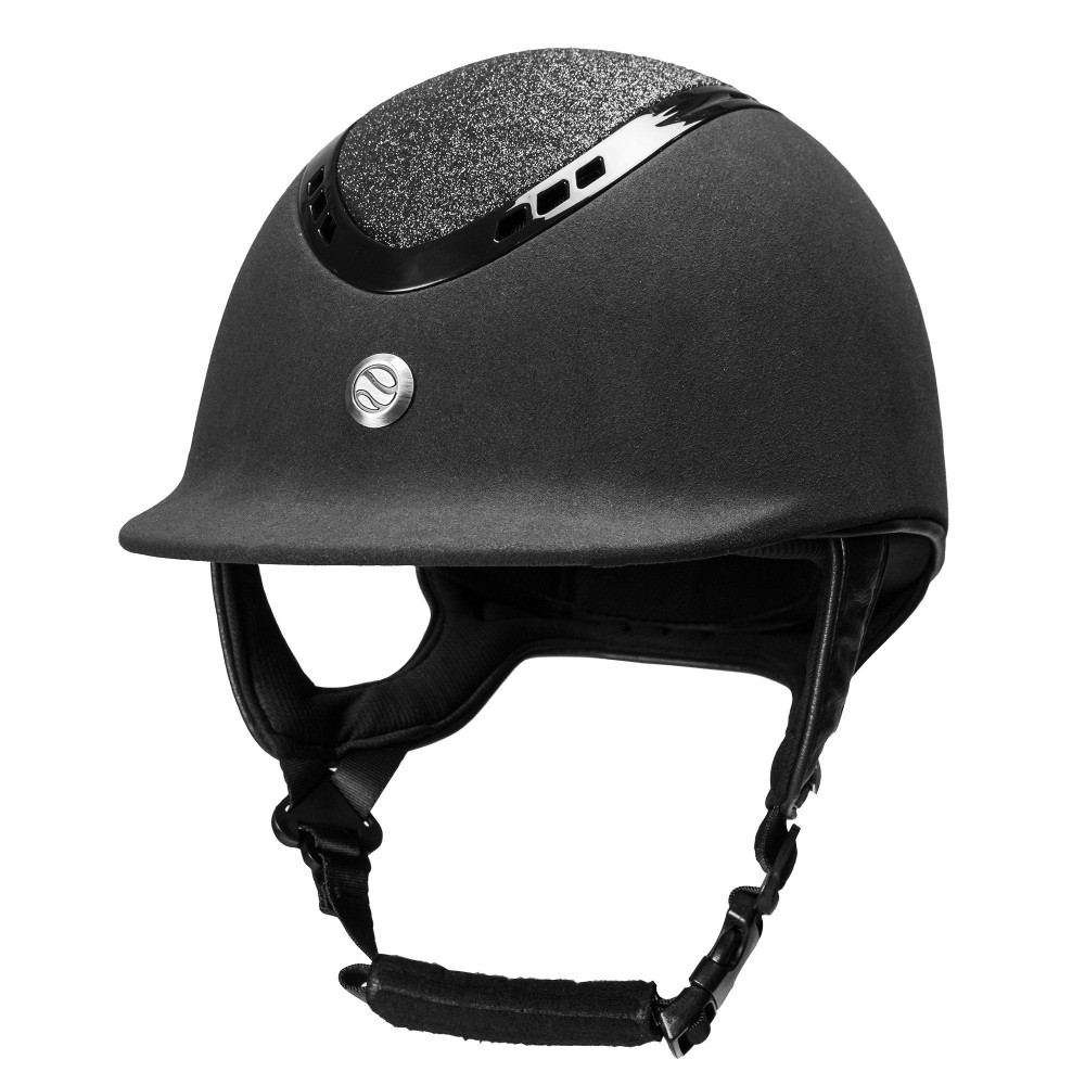 Casque Équitation BR Volta Microfibre - Paillettes, Aérations, Norme EN 1384:2012